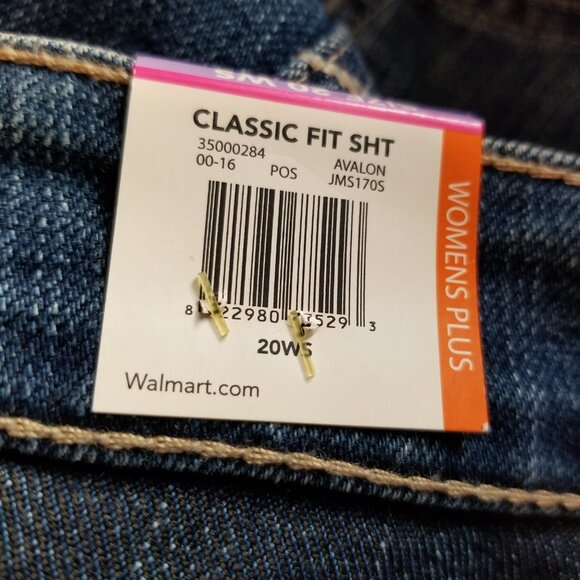 Just My Size JMS Stretch Classic Straight Leg Denim Jeans Dark Wash 20WS NWT - Picture 9 of 11